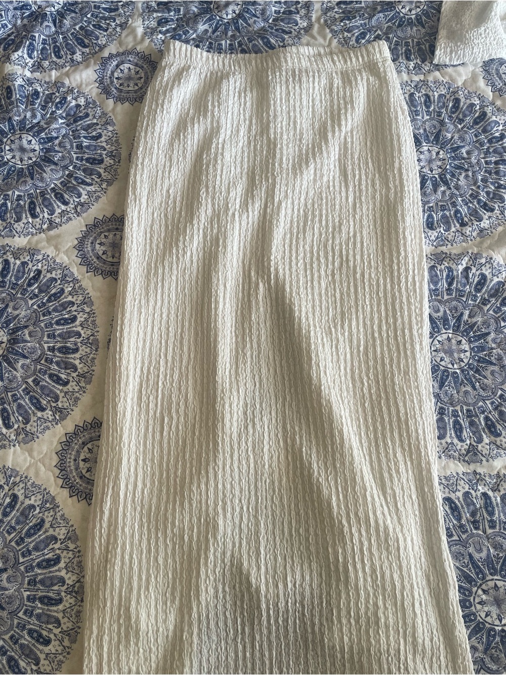 Streetwear Society Cream Textured Maxi Skirt